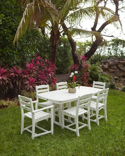 Vista 5 de POLYWOOD® La Casa Café - Juego de comedor, Aruba/Blanco