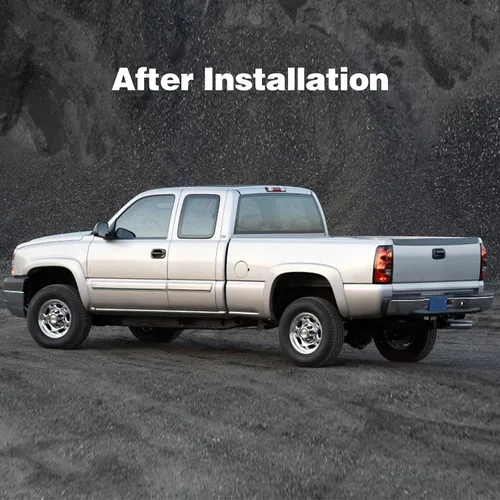 Vista 14 de Perfit Liner Puerta trasera con borde bisel, manija negra para Silverado