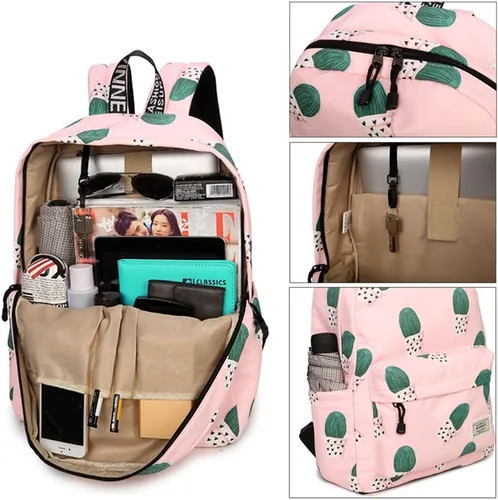 Vista 11 de Mygreen - Mochila escolar con bonitos diseños para niños y niñas, 11.5 x 15.7 x 5.1 pulgadas