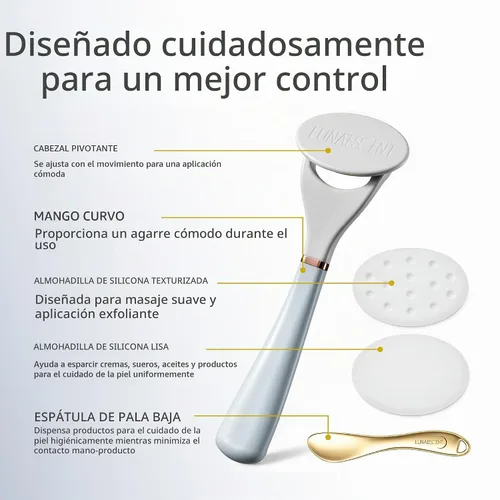 Vista 4 de Aplicador de suero con espátula, sistema de entrega de cuidado Azul cielo