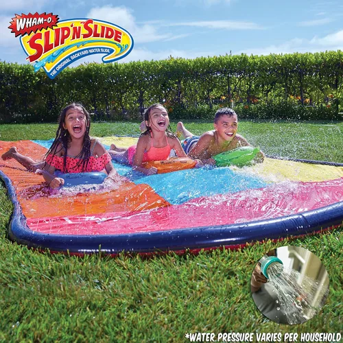 Vista 5 de Slip N' Slide Triple Racer con tabla de resbaladilla Boogie