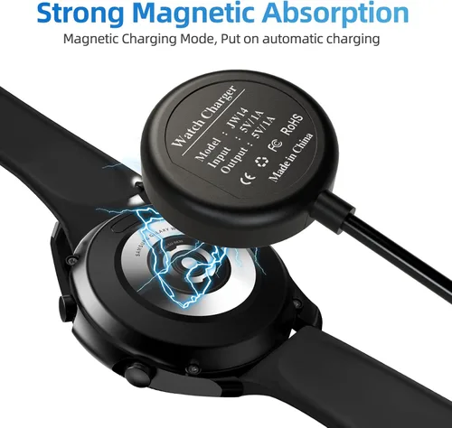 Vista 5 de Cargador USB C Galaxy Watch 7 compatible con Samsung Galaxy Watch 7/6 Classic/6/5 Pro/5/4/4 Classic/3/Active 2/Active, base de carga inalámbrica