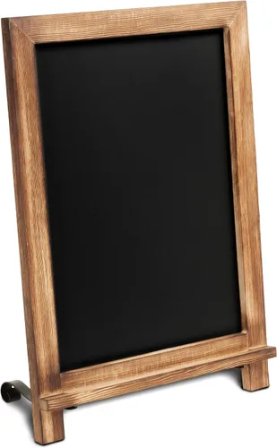 Vista 16 de HBCY Creations Pizarra de Mesa Rústica con Acabado Blanqueado / Pizarra Magnética Colgante de Pared / Caballete Pequeño de Encimera / Tablero de 1