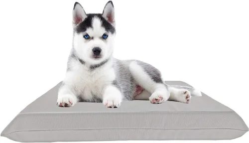 Vista 5 de Funda para cama de perro de tamaño mediano, impermeable, suave y duradera, elástica, lavable a máquina, gris (36 x 29 pulgadas)