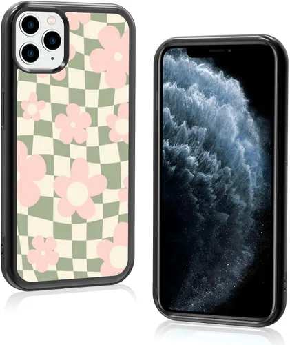 Vista 18 de Funda de teléfono con soporte a cuadros negros con diseño de patrón antideslizante, marco de gel de sílice suave para iPhone 7/8