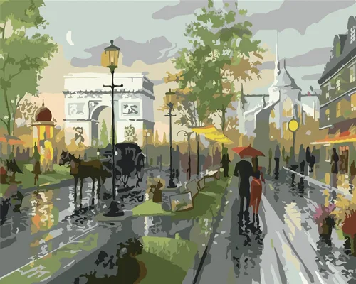 Vista 20 de QUITEDEW Pintura por números para adultos principiantes, pintura de paisajes por números, kits de pintura de jardín por números, adecuados