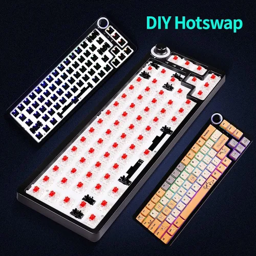 Vista 8 de La caja de conexiones programable intercambiable en caliente GK68 RGB se puede reemplazar con interruptor de kit de teclado mecánico de bricolaje