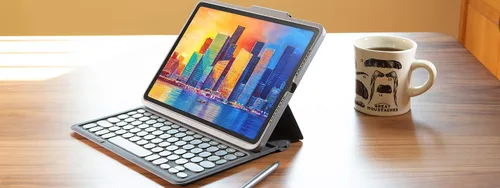 Vista 10 de ZAGG Pro Keys - Funda desmontable y teclado inalámbrico para Apple iPad de 10.2 pulgadas (Gen 9, 8, 7) - Emparejamiento Bluetooth, teclas
