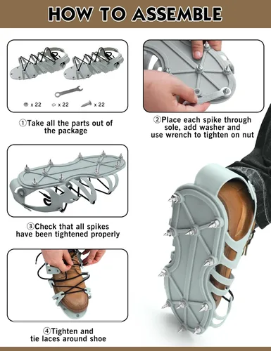 Vista 6 de ROLLINGDOG Zapatos de epoxi con pinchos para pisos, zapatos epoxi con picos cortos de 1 pulgada, perfectos para pisos epoxi, superposiciones