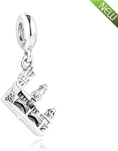 Vista 2 de Abalorio colgante de puente de Carlos de Praga de verano de plata 925 para pulseras Pandora originales