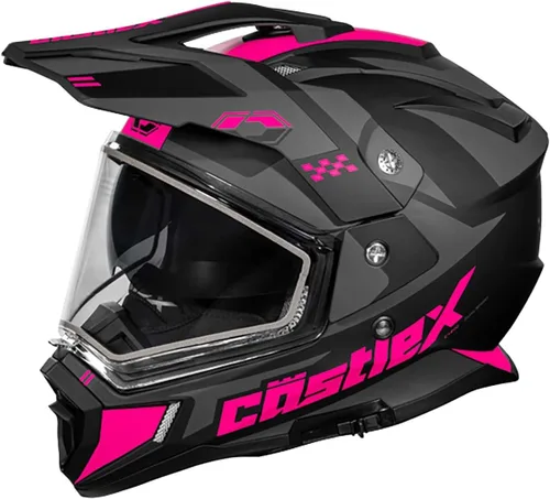 Vista 5 de Castle X CX200 Dual Sport Casco de Nieve (Negro Mate - Extra Pequeño)