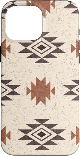 Vista 19 de Funda rústica para iPhone 17 con patrón azteca estilo bohemio occidental