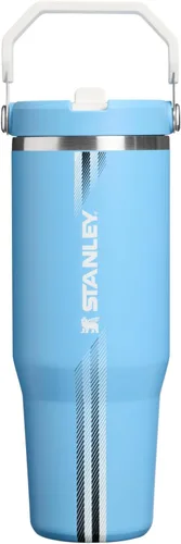 Vista 43 de STANLEY IceFlow 2.0 - Vaso con pajilla abatible con asa, 30 onzas, tapa giratoria y popote abatible, botella de agua a prueba de fugas, acero Tiza