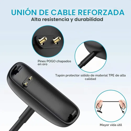 Vista 4 de Paquete de 2 cables de carga para Fitbit Inspire 3