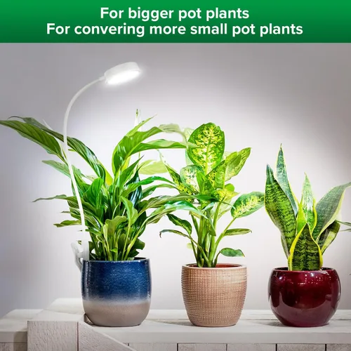 Vista 5 de SANSI Luz de cultivo para plantas de interior, lámpara LED de espectro completo con clip con atenuador de 4 niveles, temporizador