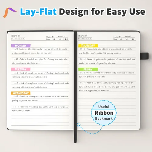 Vista 5 de Oucaru Cuaderno rayado, paquete de 8, 180 páginas, diarios A5 para escribir, papel grueso de 100 GSM, cuadernos pequeños diarios para mujeres
