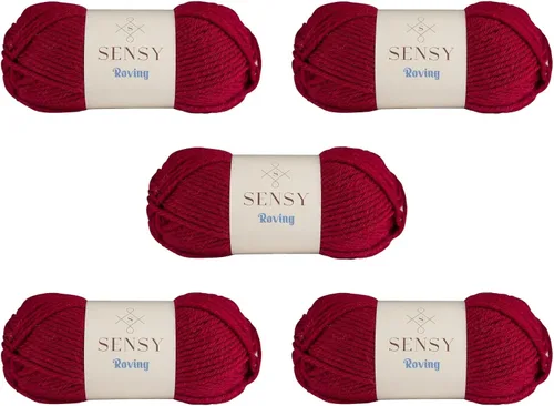 Vista 96 de Sensy Roving - Ovillo de lana multicolor, 3.5 onzas, 132 yardas, calibre 5, voluminoso (otoño)