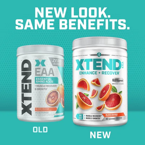 Vista 3 de Xtend - Polvo EAA + BCAA para recuperación muscular y crecimiento muscular magro, 9 aminoácidos esenciales para entrenamiento intra o recuperación