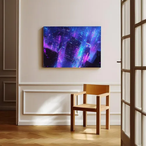 Vista 8 de XAHOR Retro-Futuristic Cyberpunk Wall Poster – Neon Urban Subculture Art Print – Moody Home Decor Canvas Wall Art Print Poster For Home School