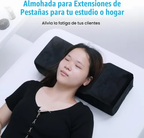 Vista 7 de Almohada Cómoda para Extensión de Pestañas, Almohada de Espuma Viscoelástica con Contorno Cervical para Soporte al Dormir, Almohada para Injerto