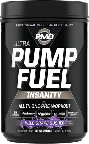 Vista 2 de PMD Sports Ultra Pump Fuel Insanity - Pre entrenamiento - Grape Gusher (30 porciones) Sports Omega Cuts Elite Thermogenic Fat Burner
