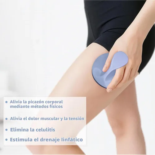 Vista 3 de Rodillo de Masaje Linfático para Eliminación de Celulitis y Escultura Corporal - Herramienta de Masaje de Celulitis Manual para Eliminación de Azul