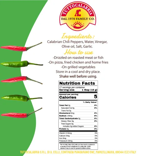 Vista 2 de TUTTOCALABRIA Salsa picante gruesa de Calabria, escala de calor: media/picante, hecha con chiles calabreses, ingredientes reales, ideal para alitas