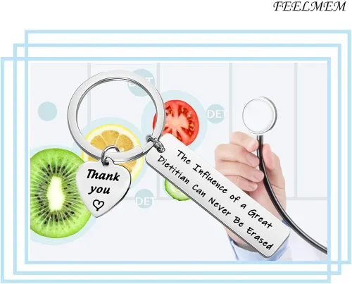 Vista 7 de FEELMEM Dietitian Gift Nutrionist Gift Dietitian Apreciación Llavero