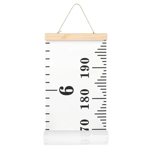 Vista 8 de Tabla de crecimiento de altura para bebés Regla colgante de pared de Mibote para niños, tabla de crecimiento de altura extraíble en lona 2 m x 20 cm