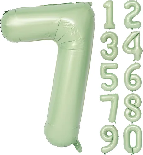 Vista 240 de Globos de 40 pulgadas con números de caramelo, papel de aluminio de helio, globos de látex de Mylar para fiesta de cumpleaños, decoración digital 0