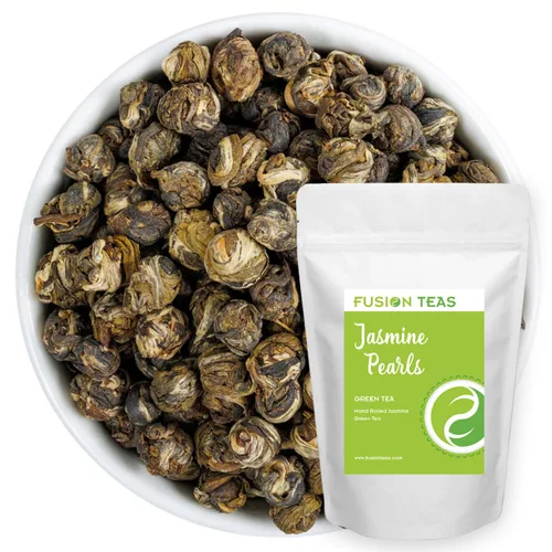 Vista 8 de Té verde de nuez verde con piña, coco, almendras y arce - Té de sencha gourmet de hojas sueltas - Bolsa de 4 onzas