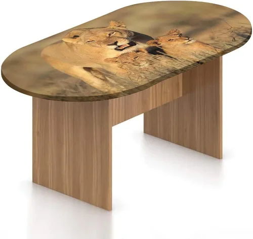 Vista 20 de Mantel ovalado ajustable para patio, decoración de animales, de poliéster, con bordes elásticos, estampado de koala y panda sentados en árboles
