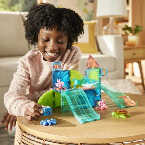 Vista 6 de MAGNA-TILES Coral Reef - Juego de construcción magnética de 25 piezas, la marca original de construcción magnética