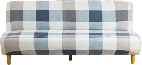 Vista 10 de ele ELEOPTION Funda para sofá cama sin brazos, elástica, funda para futón plegable, fundas para sofá cama de tamaño completo, protector de muebles