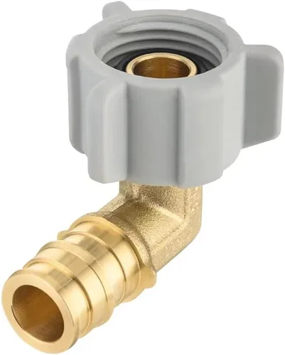 Vista 3 de 2 piezas EFIELD Pex-A Expansión 1/2" X 1/2" Hembra NPT Codo Giratorio Colocaciones de latón de flujo completo, ASTM F1960