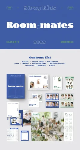 Vista 2 de JYP Ent. STRAY KIDS - SALUDOS DE LA TEMPORADA 2022 [Habitación, compañeros]+Beneficio de preventa+Juego de tarjetas fotográficas adicionales