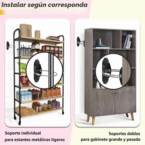 Vista 3 de RORMGO Anclajes antipunta para muebles (6 unidades), anclajes para muebles a prueba de bebés, correas de terremoto para muebles, aparador, pared