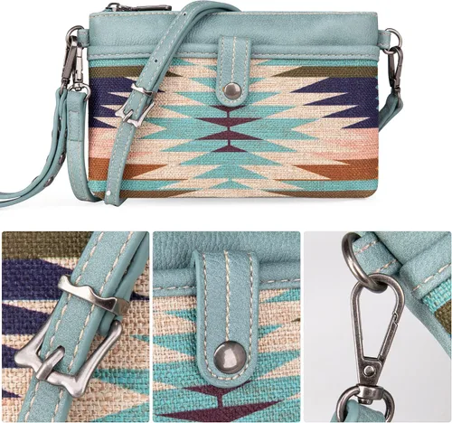 Vista 7 de Wrangler Aztec - Bolso bandolera de lona con estampado azteca