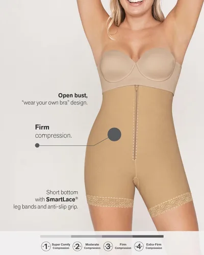 Vista 4 de Leonisa Body moldeador sin tirantes con control de abdomen para mujer