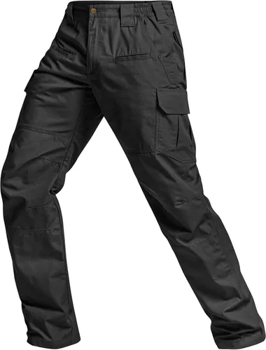 Vista 9 de CQR Pantalones tácticos para hombre, resistentes al agua, pantalones cargo Ripstop, ligeros EDC trabajo, senderismo, ropa para exteriores