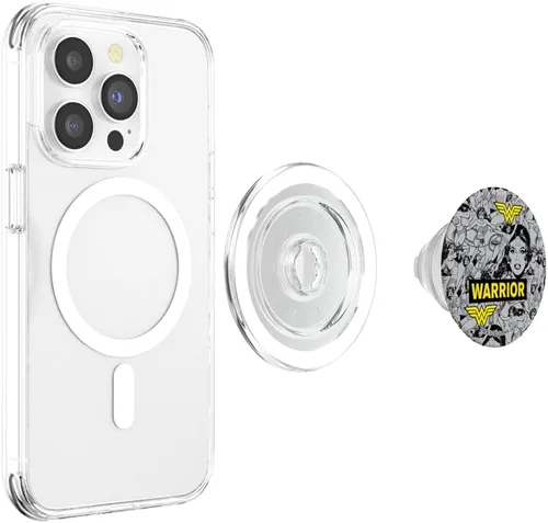 Vista 4 de Wonder Woman Warrior Pattern PopSockets MagSafe PopGrip para iPhone