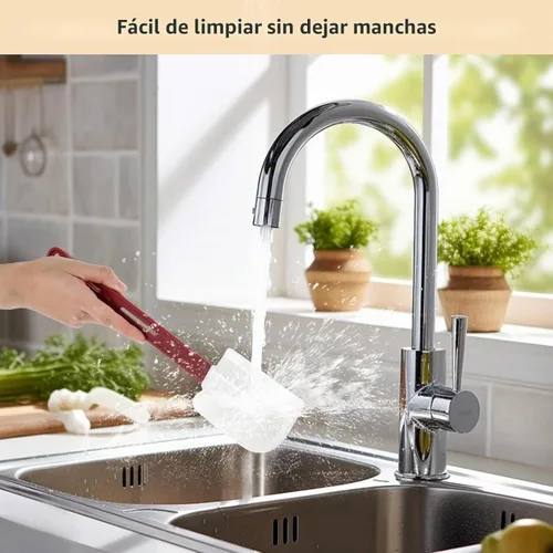 Vista 5 de 6 espátulas de silicona de alta temperatura, espátula de goma resistente al calor, raspador de silicona comercial con mango para cocina, cocina