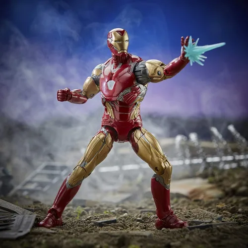 Vista 2 de Avengers Endgame de Marvel serie Legends figura de acción coleccionable de 6 pulgadas de Iron Man Mark LXXXV, incluye 7 accesorios