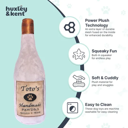 Vista 4 de Huxley & Kent Juguete Divertido para Perros con Chirriador – Juguetes de Felpa Power Plush Chirriantes para Perros Pequeños, Medianos y Grandes