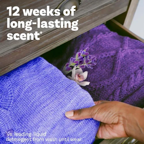 Vista 3 de Downy Infusions - Perlas potenciadoras de aroma en el lavado, con aroma calmante a lavanda y vainilla, 24 onzas