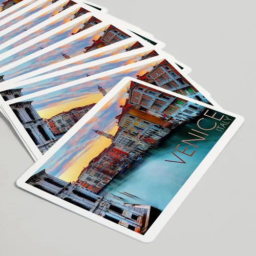 Vista 5 de Lantern Press Venecia, Italia, vista al canal (52 cartas de juego, baraja de cartas de tamaño póquer con comodines)