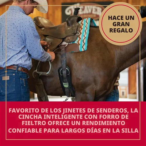 Vista 4 de Weaver Leather Cincha inteligente forrada de fieltro equino Negro