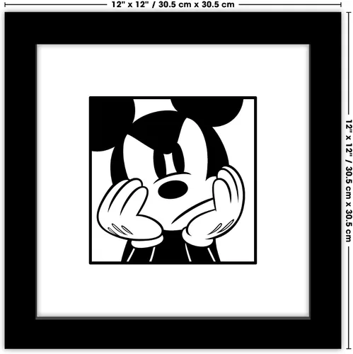 Vista 7 de Trends International Gallery Pops Disney Mickey Mouse - Mickey Expressions - Póster de pared gruñón, 12 x 12 pulgadas, versión enmarcada en negro