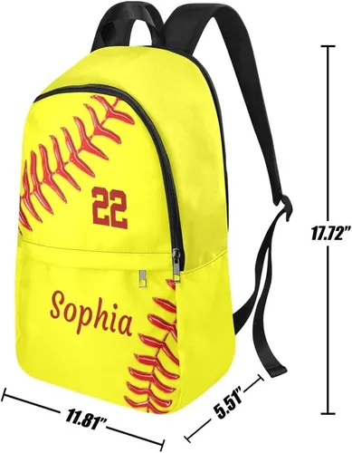 Vista 6 de CUXWEOT Mochila personalizada de flores brillantes amarillas con rayas con nombre Bolsa de viaje personalizada para mujeres y hombres, Personalizado