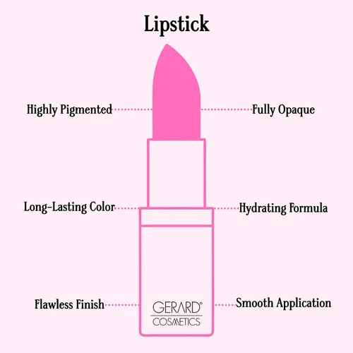 Vista 2 de Gerard Cosmetics Lipstick Underground, lápiz labial gris malva con acabado satinado de lujo, altamente pigmentado, fórmula suave con ingredientes